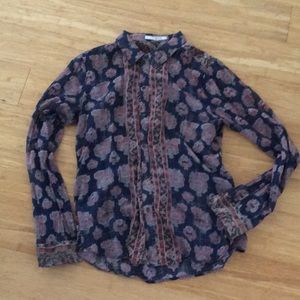 EXC Condition Anthropologie Ikat blouse Large